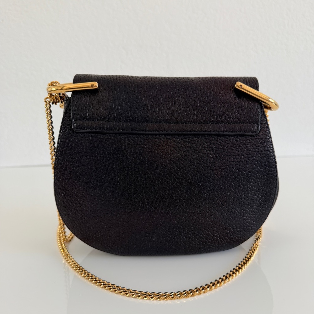 CHLOÉ DREW SHOULDER BAG IN SMALL GRAIN LAMBSKIN BLACK - Picture 5 of 16